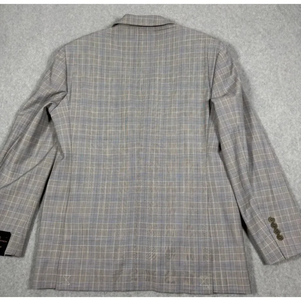 NWT Brooks Brothers Explorer Slim Glen Plaid Wool Blazer Size 42R